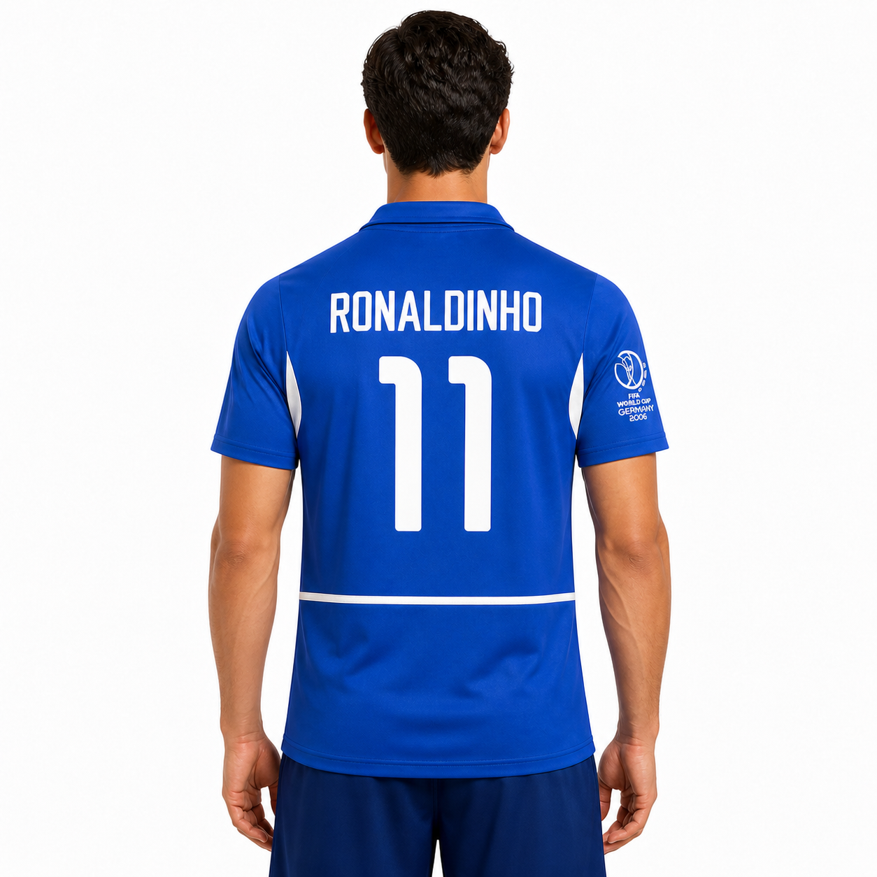 Retro Kit Brazil 2002 World Cup Away Blue Retro Football Shirt