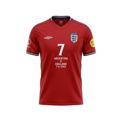 Retro Kit England 2002 Red Retro Football Shirt