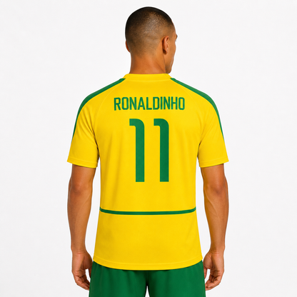 Retro Kit Brazil 2002 Korea Japan World Cup Retro (Home)