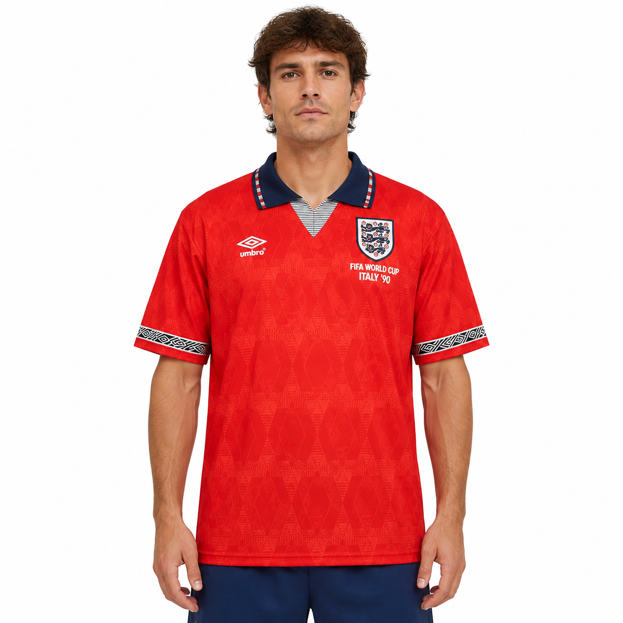 Retro Kit England 1990 Red Away World Cup Italy
