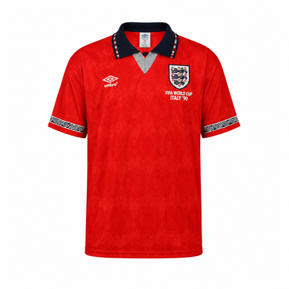 Retro Kit England 1990 Red Away World Cup Italy