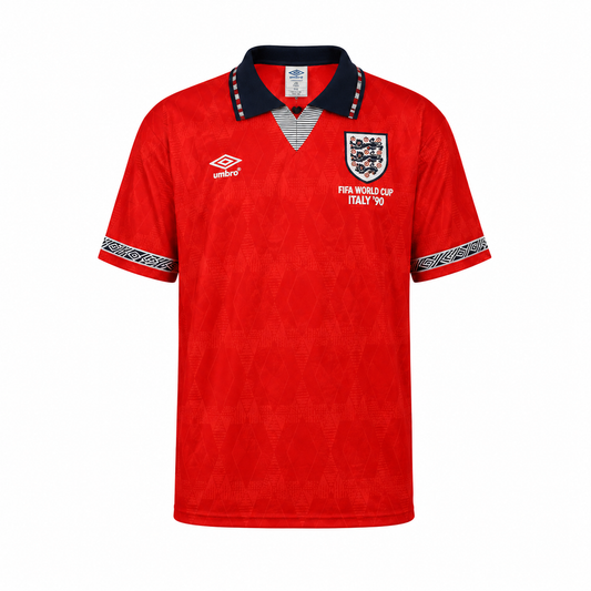Retro Kit England 1990 Red Away World Cup Italy
